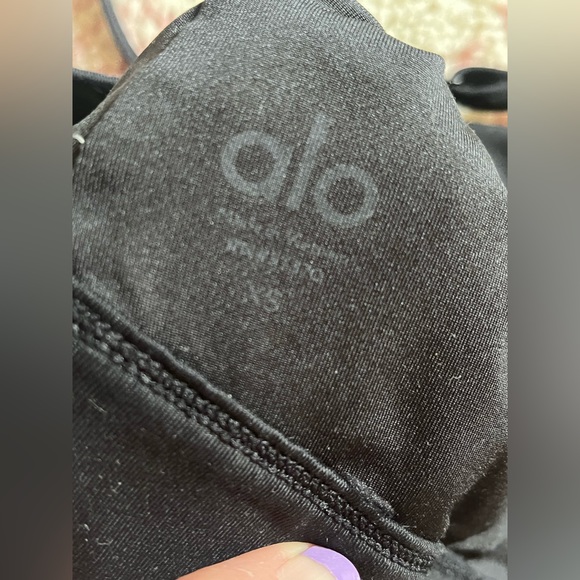 ALO YOGA Interlace Sports Bra Black Size XS (28/30A) - Picture 9 of 11